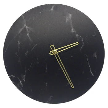 

Nordic Marble Wall Clock Modern Minimalist Bedroom Art Clocks Personality Creative Living Room Fashion Wall Watch(Black)