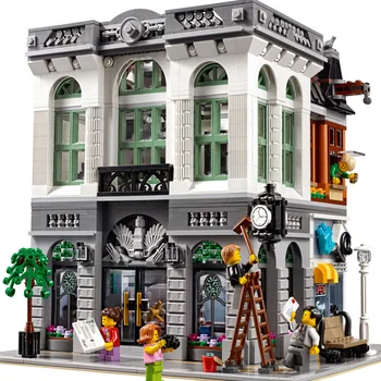 

84001 Brick Bank Creator Series City Streetview Model lepining 2413pcs Building Blocks Bricks Toys 10251 Gift For Child Gifts