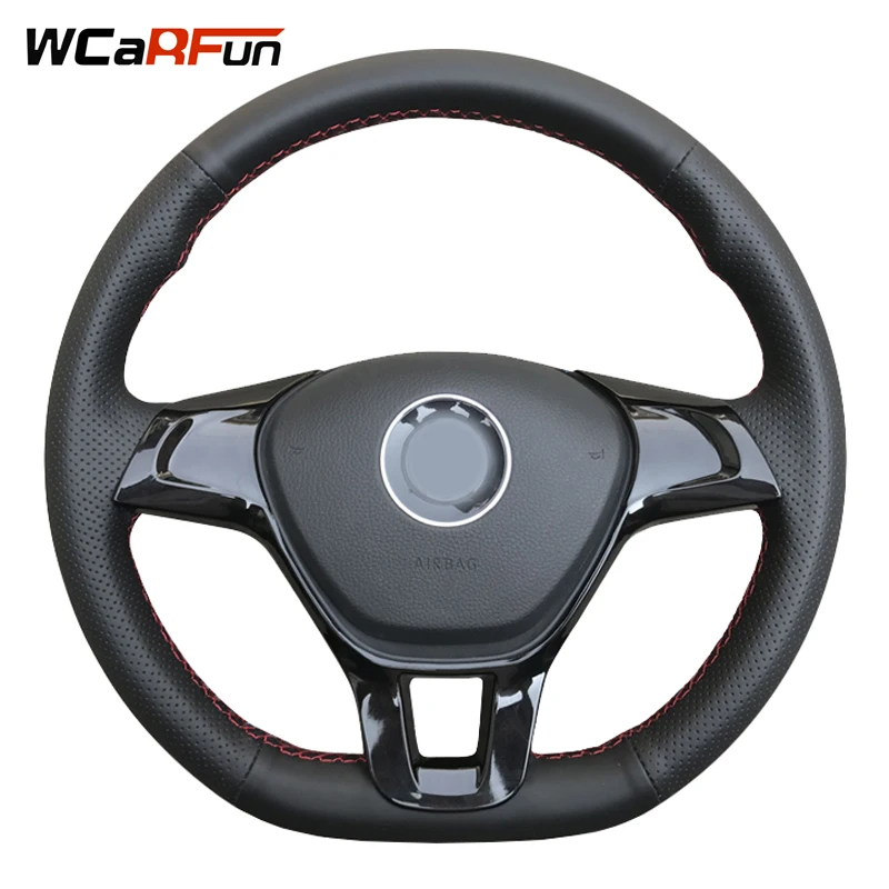 WCaRFun черная искусственная кожа фотообои для Volkswagen VW Golf 7 Mk7 новое поло 2014 2015 2016 2017 |