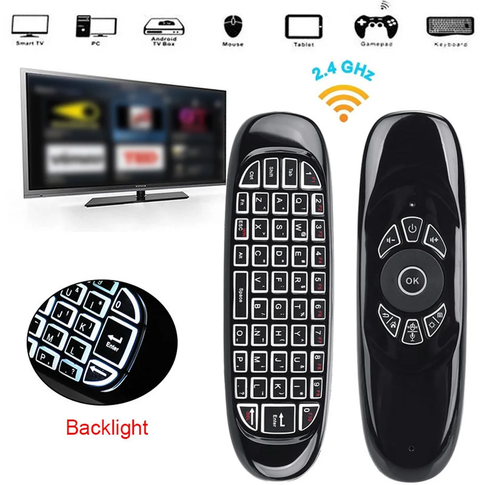 C120 2,4G Mini Air mouse Gyro Беспроводная клавиатура Пульт дистанционного управления для Smart tv Box абсолютно и высококачественный