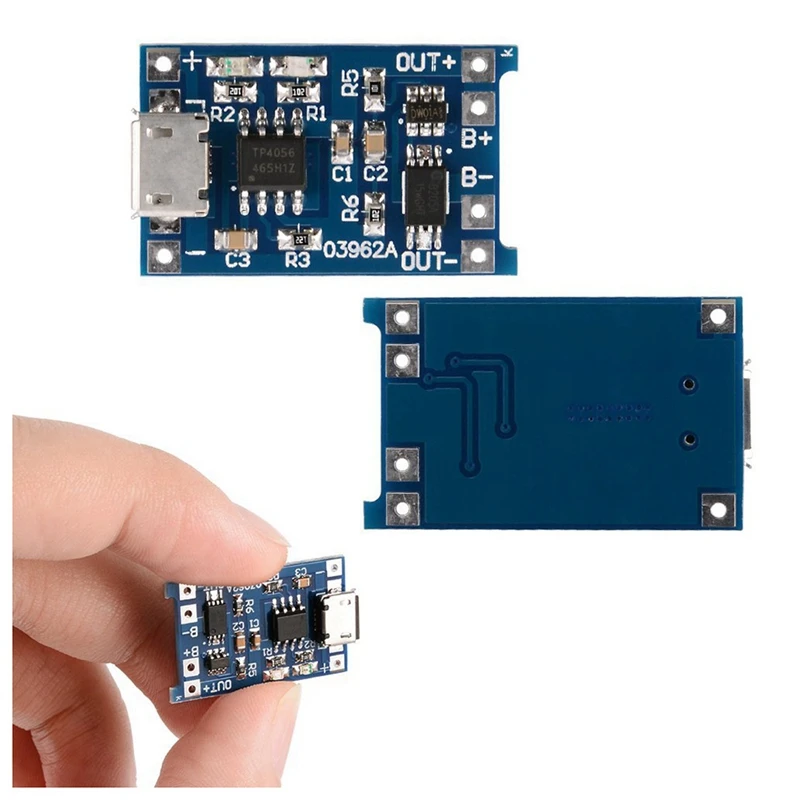 5 шт. 1A 5 в Micro-USB TP4056 литиевая батарея зарядное устройство плата модуль TE420 с 1 шт. 20A литий-ионный аккумулятор 18650 заряда