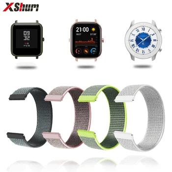 

Nylon 20mm Strap For Amazfit Bip S Lite GTS 2 GTR 42mm Band Bracelet For Garmin Vivoactive 3 Venu Forerunner 245/645 Watchband