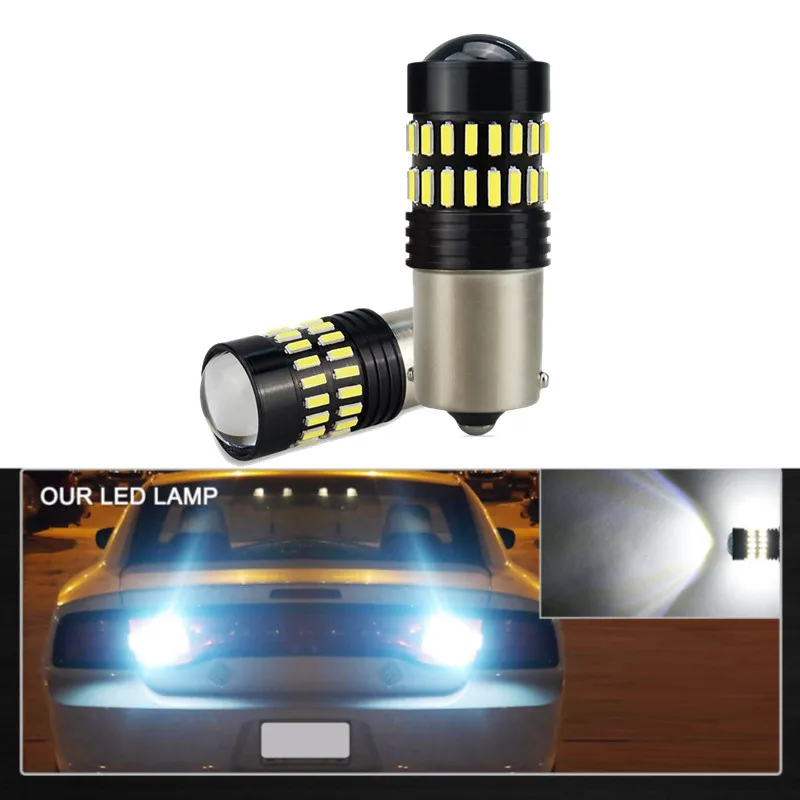 2 шт. P21W BA15S 1156 Canbus Led номерные знаки автомобиля светильник Обратный лампы поворота