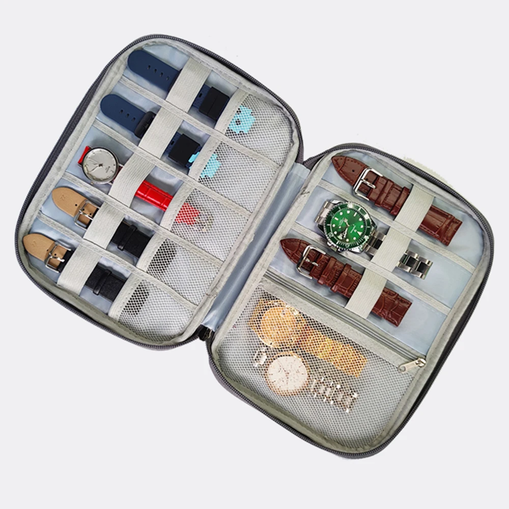 For Apple HUAWEI Xiaomi Smart Watch Strap Bag Multifunction Portable Watches Travel Case Watch Band Organizer Storage Bag Gifts