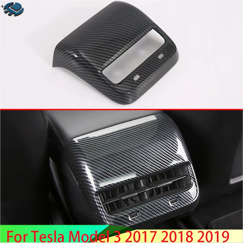 

Чехол для подлокотника Tesla Model 3 2017 2018 2019 из углеродного волокна