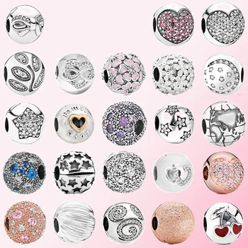 

2019 100% 925 Sterling Silver Classic Flowers and Stars Ladies Charm Bracelet DIY Accessories Safety Clip Free Shipping Wholesal