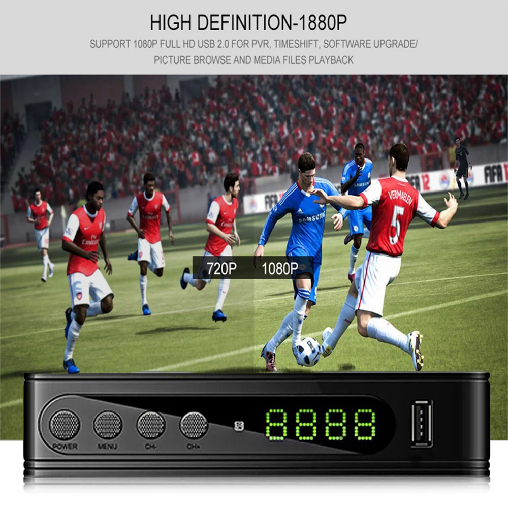 Full HD 1080P приемник Smart TV Box USB2.0 DVB ТВ тюнер Wifi DVB-приемник с поддержкой MPEG H.264 |