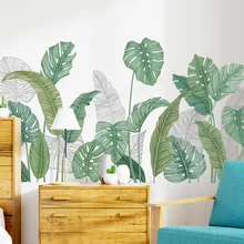 

Nordic Banana Leaf Wall Stickers for Living room Bedroom Removable Vinyl Wall Decals Art Home Decor Waterproof Plants Murals