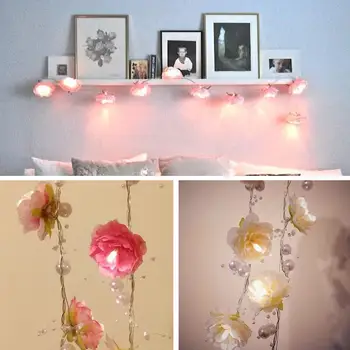 

LED Artificial Pearl Bead Light String Festival Wedding Home Decoration