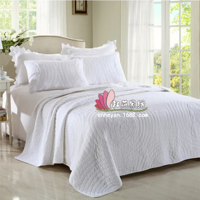 100% Pamut Anyag * Ágytakaró 2 Párnahuzatok Egyszerű Stílusú Paplankészlet Queen Quilted Ágytakarók Kényelmes Luxus Takaró - Image 5