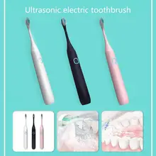 Ультразвуковая электрическая зубная щетка Автоматическая IP65 водонепроницаемое удаление 38% налета гингива защита с 2 шт щеточными головками