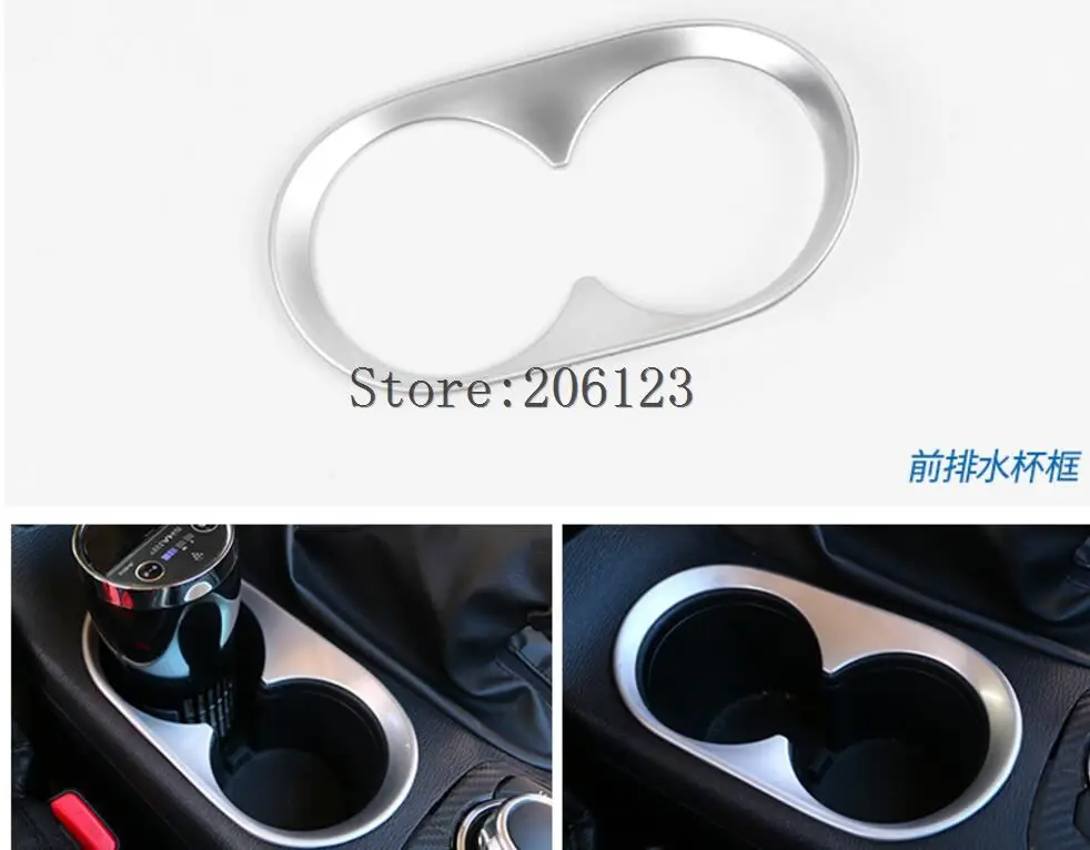 

For Mazda 3 Axela M3 2014 2015 2016 Chrome Center Console Cup Drink Holder Cover Trim Panel Bezel Frame Garnish Molding Surround