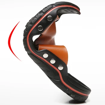 

Men's Sandals Leather 2020 New Summer Fashion Casual Shoes Men's Breathable Large Size Wear-resistant Slippers Men's Shoes Hot