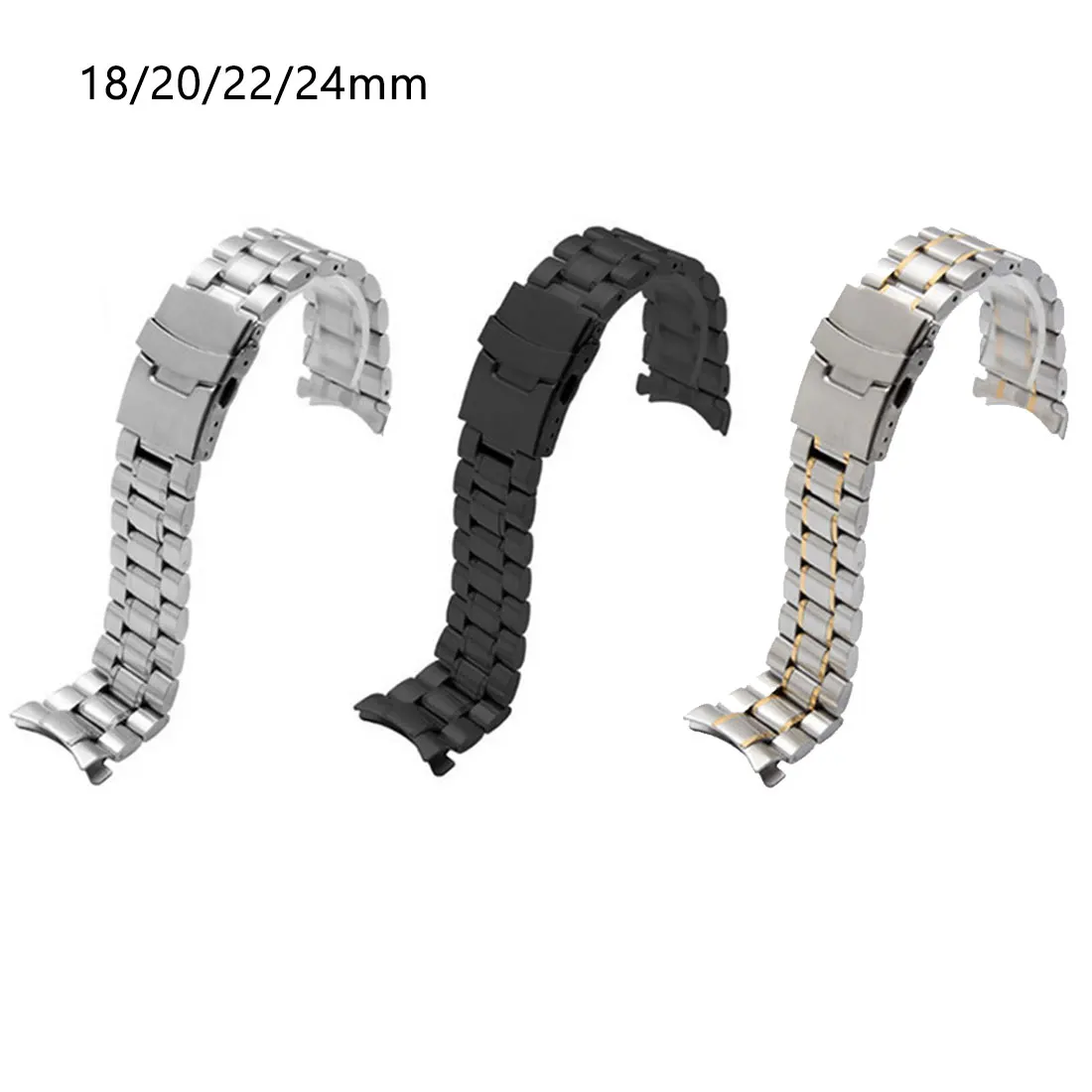 Мужские часы из нержавеющей стали, ремешок Arc, Цельный металлический ремешок, браслет, аксессуары для часов Seiko/Citizen/Casio серии