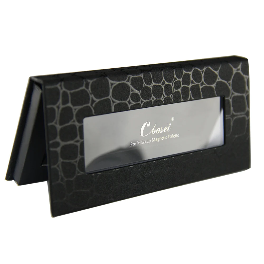 

Magnetic Eyeshadow Palette,2pcs/lot Professional Mini Empty Black Crocodile Pattern,Fill 3*36mm pans,Free Shipping!