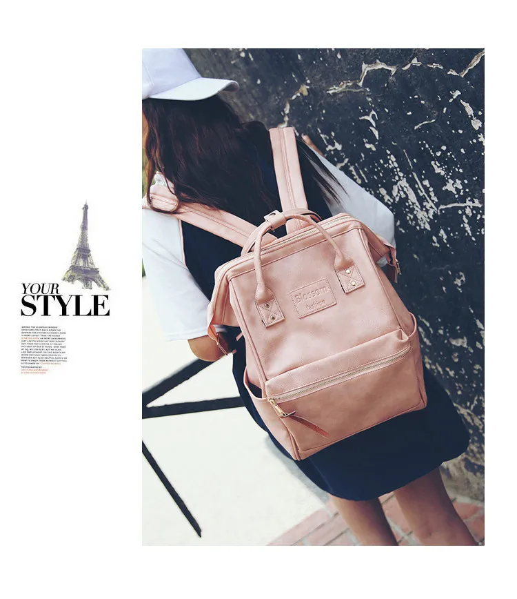 2021 New Leather Backpacks Women School Bags for Teenager Girls Waterproof Fashion Laptop Backpacks Travel Bags Female Rucksack stylish backpacks for teenage girl