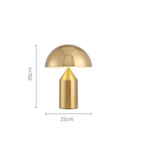 Минималистичный постмодерн, светильник для спальни, кабинета, Настольный светильник, скандинавский стиль, креативные грибные настольные лампы - Цвет абажура: Gold-Small