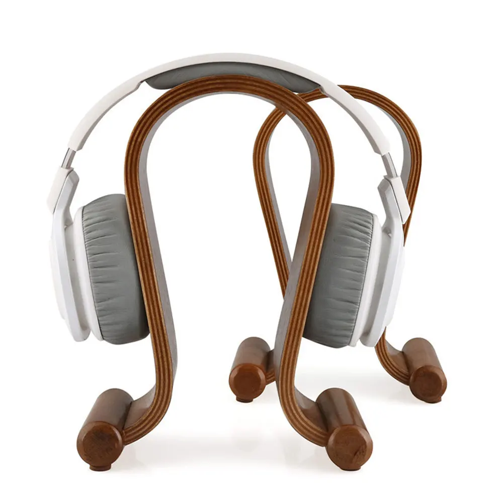 Universal U Shape Wood Headphones Stand Holder Earphone Hanger Wooden Headset Desk Display Shelf Rack Stand Bracket