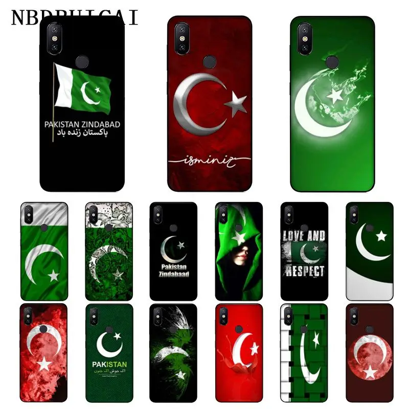 

NBDRUICAI Pakistan Flag Banner Moon Star For Soft Silicone Phone Case for Xiaomi 8 9 se 5X Redmi 6pro 6A 4X 7 5plus note5 7 6pro