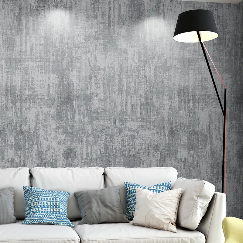 Papers Solid Color Wall Vintage Home Decor Classic Mottled Wallpaper Roll For Walls Vinyl Papel Contact Grey Wallpaper Roll