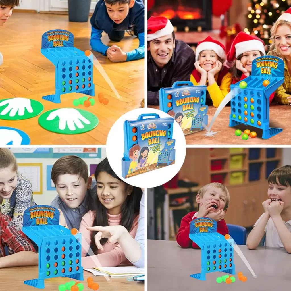ZK30 4 Shots Connect Board Game Kids Children Family Match Game Christmas Xmas Training Educational Toy Finger Shooting Game images - 6