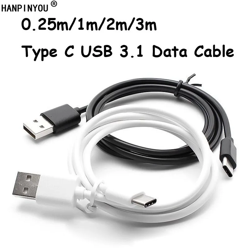 Универсальный зарядный кабель USB 3 1 2 0 Type C 25 см/1 м/2 м/3 м для синхронизации данных и