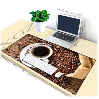 

XGZ White Cup Coffee Large Game Mouse Pad Black Lock Edge Custom Office Computer Keyboard Rubber Stripe Non-slip Csgo XXL