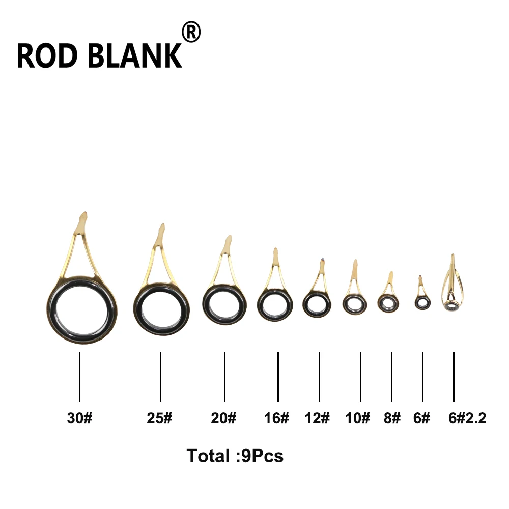 Rod Blank 9Pcs/Set Fishing Rod Guide Stainless Steel Y Frame Ceramic Sic  Ring Eyes Fishing Rod Building Repair Rod Accessory