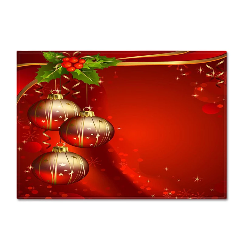 No 8 Joyous Bright Decorative Rectangle Washable Non-slip Odorless Large Floor Mat Christmas Home Hotel Decorations 3D Thin Carpet - Цвет: No 8