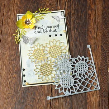 

YaMinSanNiO Sunflower Edge Metal Cutting Dies for DIY Scrapbooking Album Decorative Embossing Cards Making Stencil Craft Cut Die