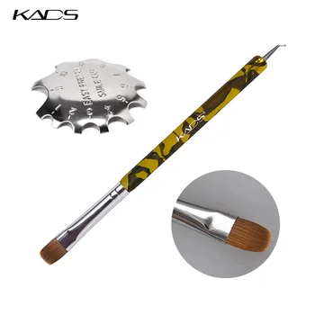 

KADS 2pcs Kolinsky Acrylic Nail Art Brush Nail Dotting Pen & French Smile Line Cutter Edge Trimmer French Tips Cut Stencils