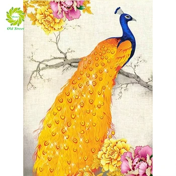 

DIY Diamond Painting Diamond Embroidery Animal Peacock Full Rhinestone Diamond Mosaic Pebble Round diamond Painting