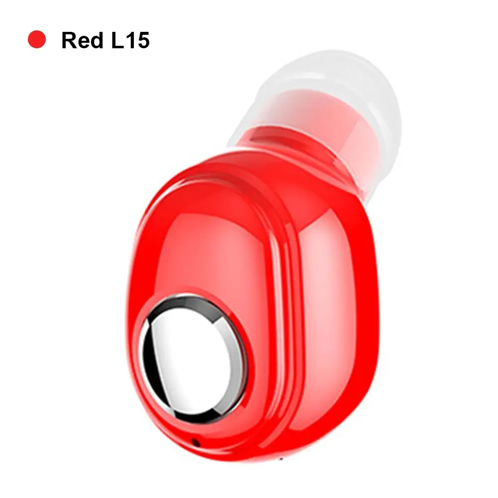 Red Мини-наушники-вкладыши Bluetooth 5,0, Hi-Fi Спортивная беспроводная гарнитура с микрофоном, наушники-вкладыши, стерео наушники для смартфонов - Цвет: Red
