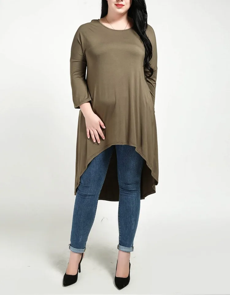 6XL размера плюс, Женская Асимметричная футболка, 5XL, черная, большой размер, женские топы,, летние, Модальные, кимоно, топы, XXXL, повседневная, JR183