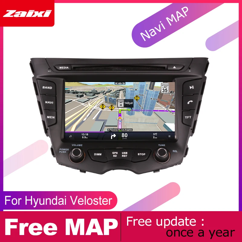 Excellent ZaiXi 2 DIN Auto DVD Player GPS Navi Navigation For Hyundai Veloster 2010~2013 Car Android Multimedia System Screen Radio Stereo 4