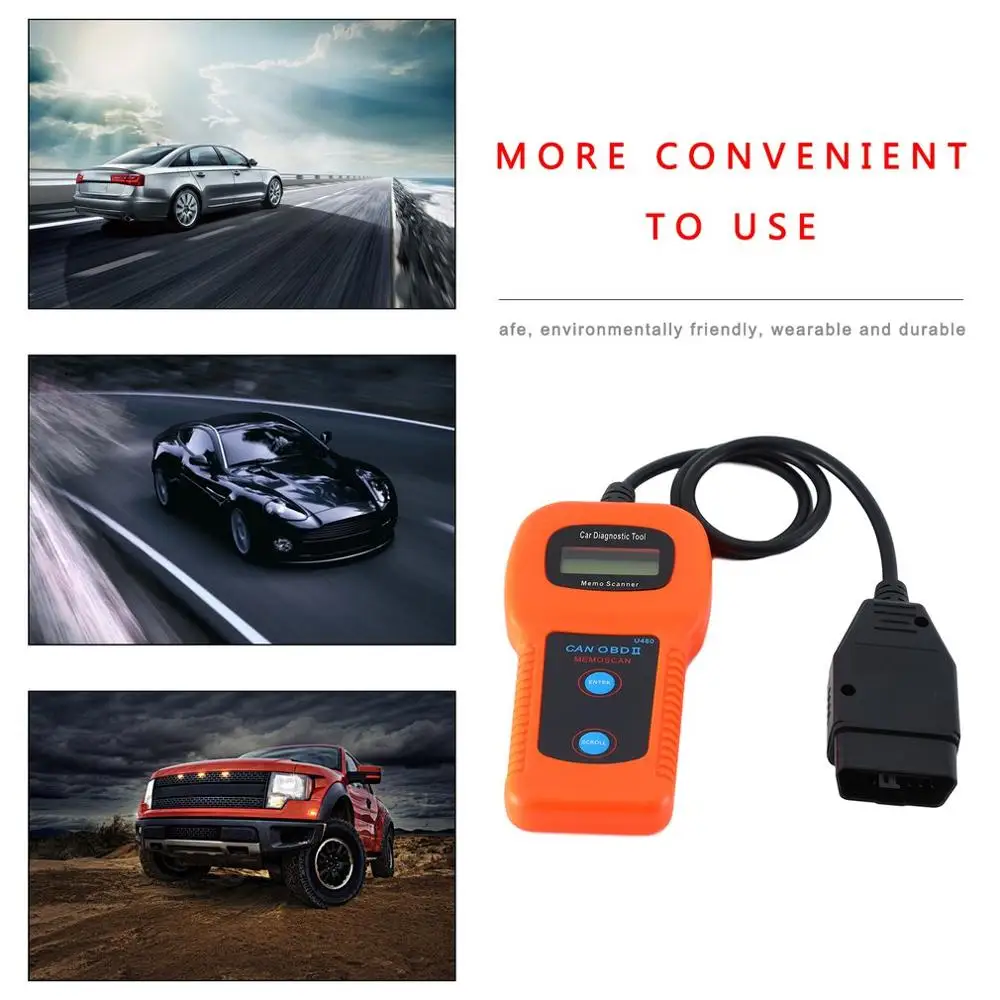 Инструмент для считывания ошибок сканер двигателя CAN BUS U480 OBD2 OBDII|Считыватели кодов и сканеры| |