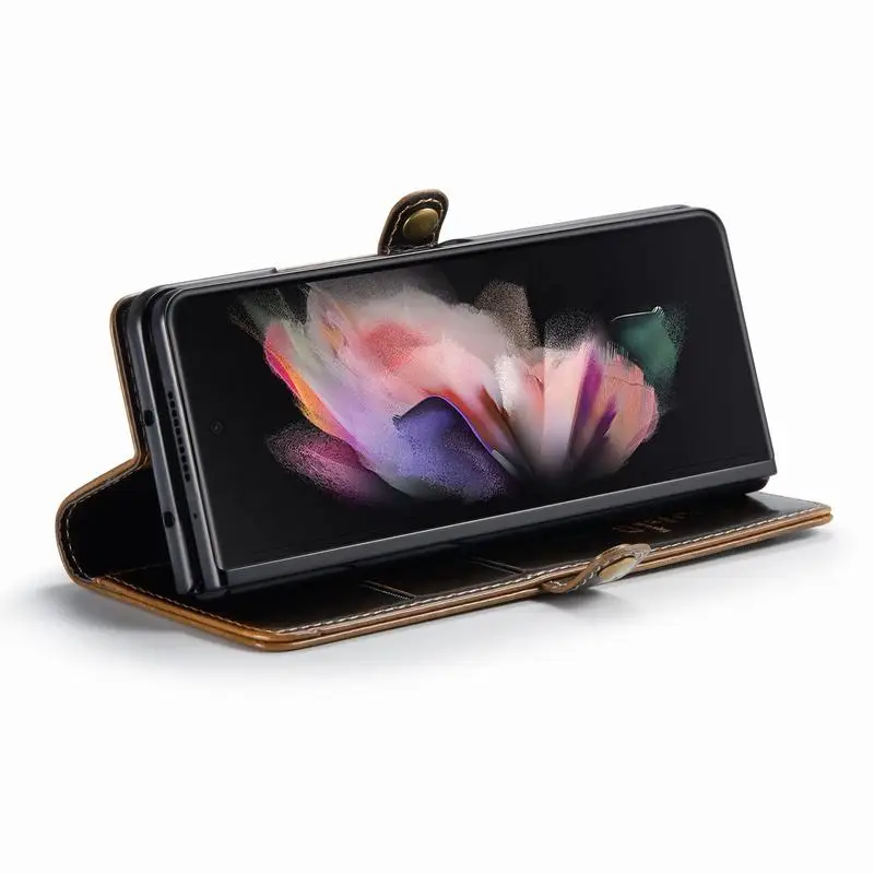Leather Case For Samsung Galaxy Z Fold 3 4 5 Cover Business Wallet Shockproof Protector Shell For Samsung Z Fold 4 Case- Hc22bc31923ab44c792742a7a3840b82da