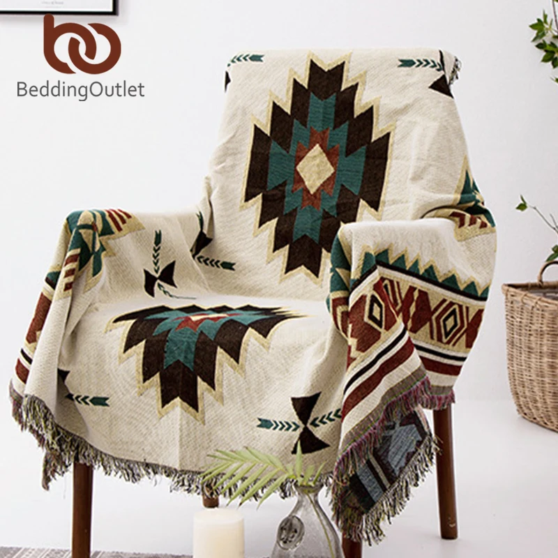 BeddingOutlet Геометрия Одеяло Ацтеков Baja Этническая Обложка Диван Чехол Boho Декор