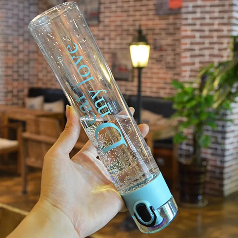 

Household Supplies 400 Ml Water Cup Portable Water Bottle Household Plastic fashion Cup Creative Spring Cover