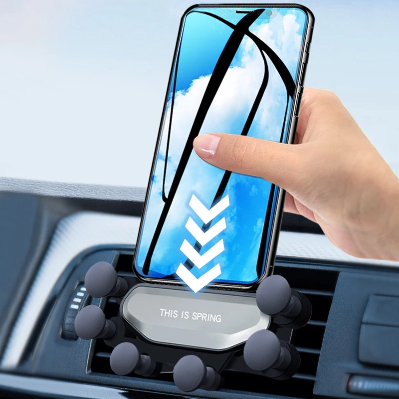

Gravity Car Phone Holder For IPhone Samsung Xiaomi Huawei Stand in Car Air Vent Clip Mount No Magnetic Mobile Phone Support