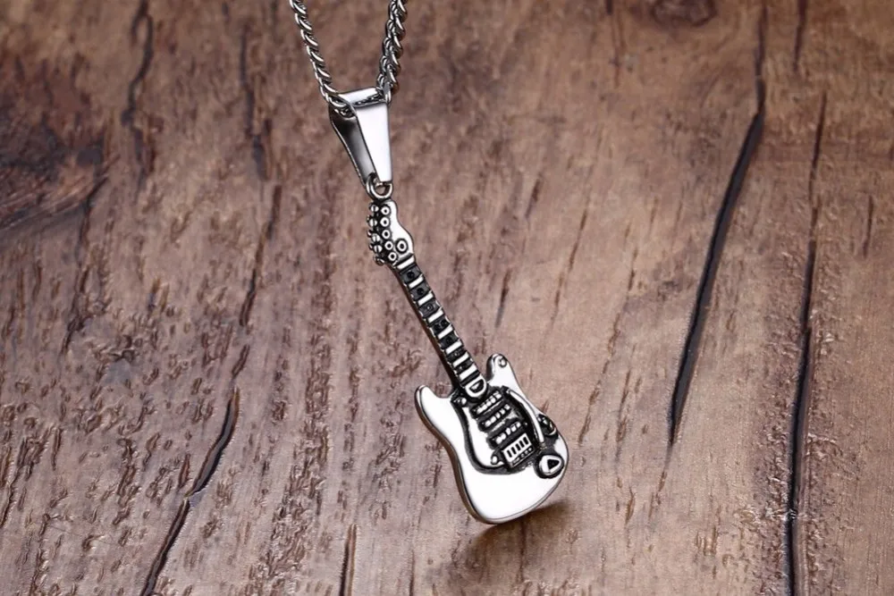 Men Guitar Pendant necklace 22