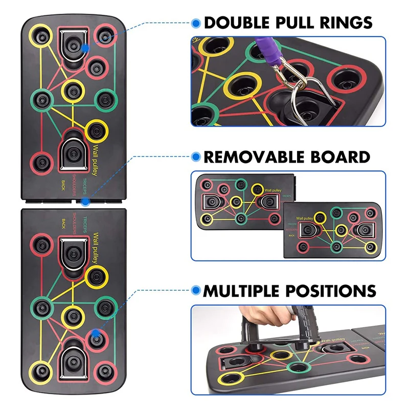 9 in 1 Push Up Rack Board 2020 Men Women Fitness Exercise Push-up Stand BodyBuilding Tool Training Workout Home Gym Fitness