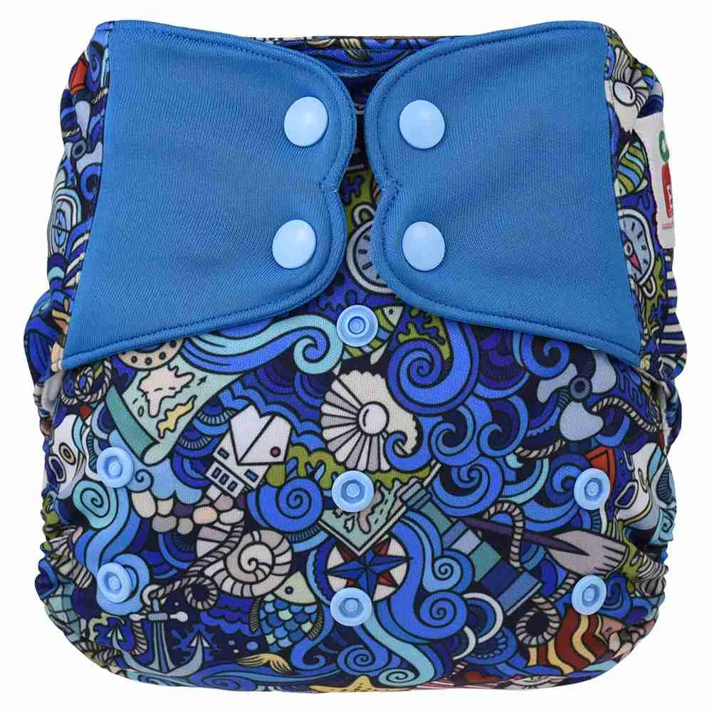 Все в одном ElfDiaper AIO высокое качество подгузник с пришитыми и пришитыми вставками - Цвет: A01Y70