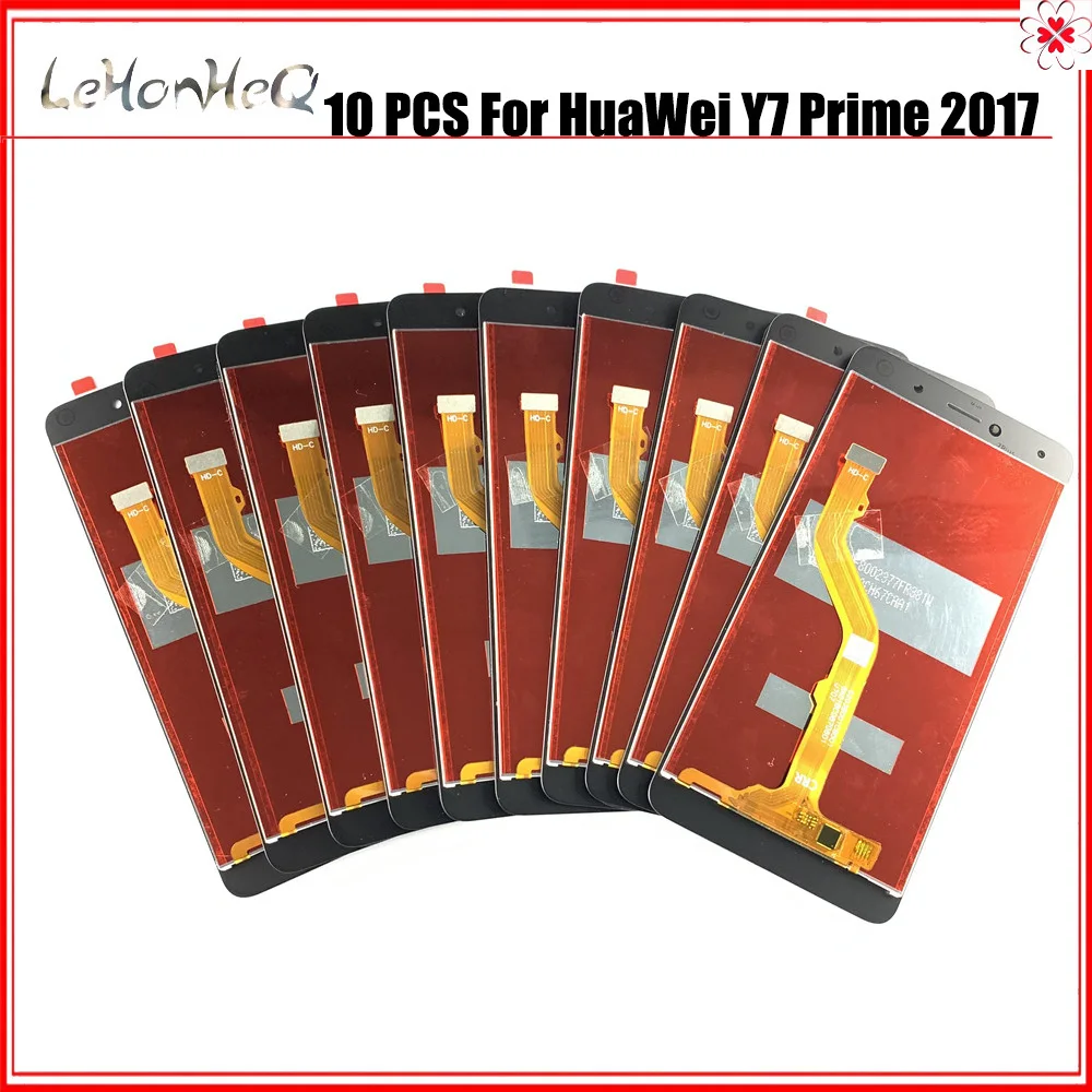 10 шт./лот для HUAWEI Y7 Prime 2017 ЖК дисплей сенсорный экран дигитайзер Huawei TRT L21 L21A L21X LX2 LX1