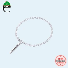 Браслет-цепочка из натурального стерлингового серебра 925 пробы, модный подарок для женщин, женщин, девушек, леди, ювелирный DS1836