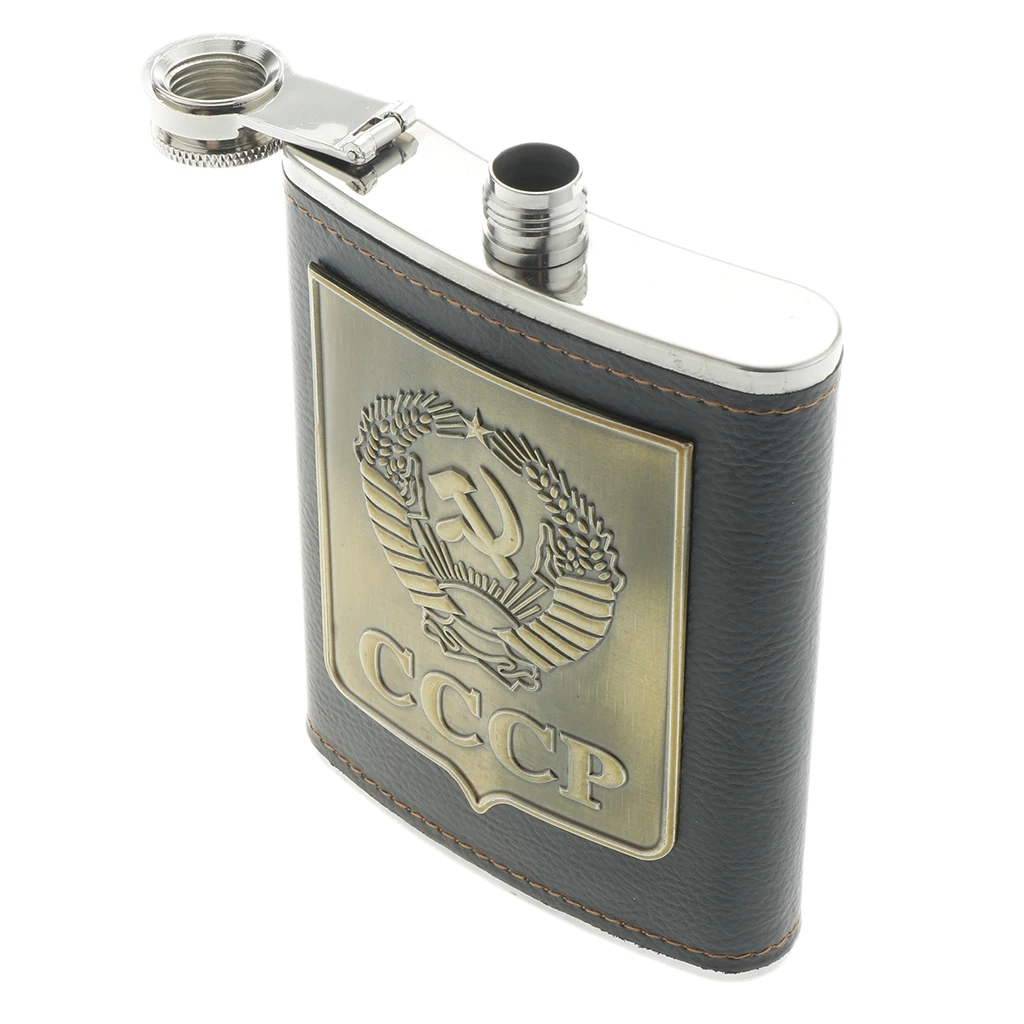 8oz Russia Hip Flask Drinking Whiskey Wine Liquor Alcohol Bottle Flagon