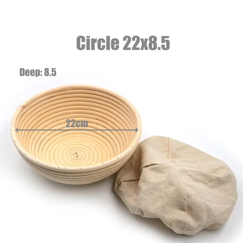 22x8.5 Circle Хлеб Багет Тесто Banneton Brotform доказательство корзины брожения ротанговая плетеная корзина страна различные формы выбрать - Цвет: 22x8.5 Circle