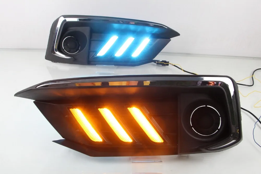 Год для Honda Civic Дневной светильник автомобильные аксессуары светодиодный DRL головной светильник для Civic противотуманный светильник