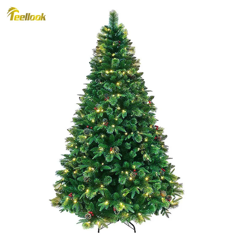  Teellook 1.2m/3.0m PE+PVC Berry Christmas Tree LED Lights Christmas Mall Home Decorations - 4000147618719