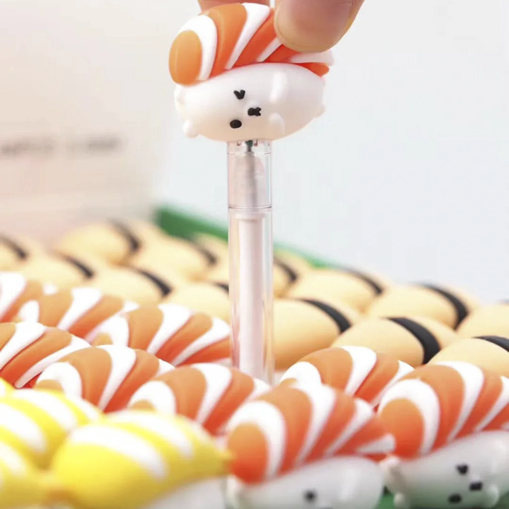 3 шт./лот Kawaii милые рисовые шарики суши гелевая ручка подпись Escolar Papelaria Канцтовары